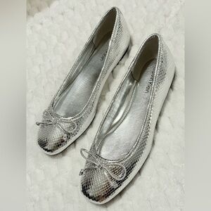 Calvin Klein Bronte Ballet Flat Silver (Women) Size:8.5M